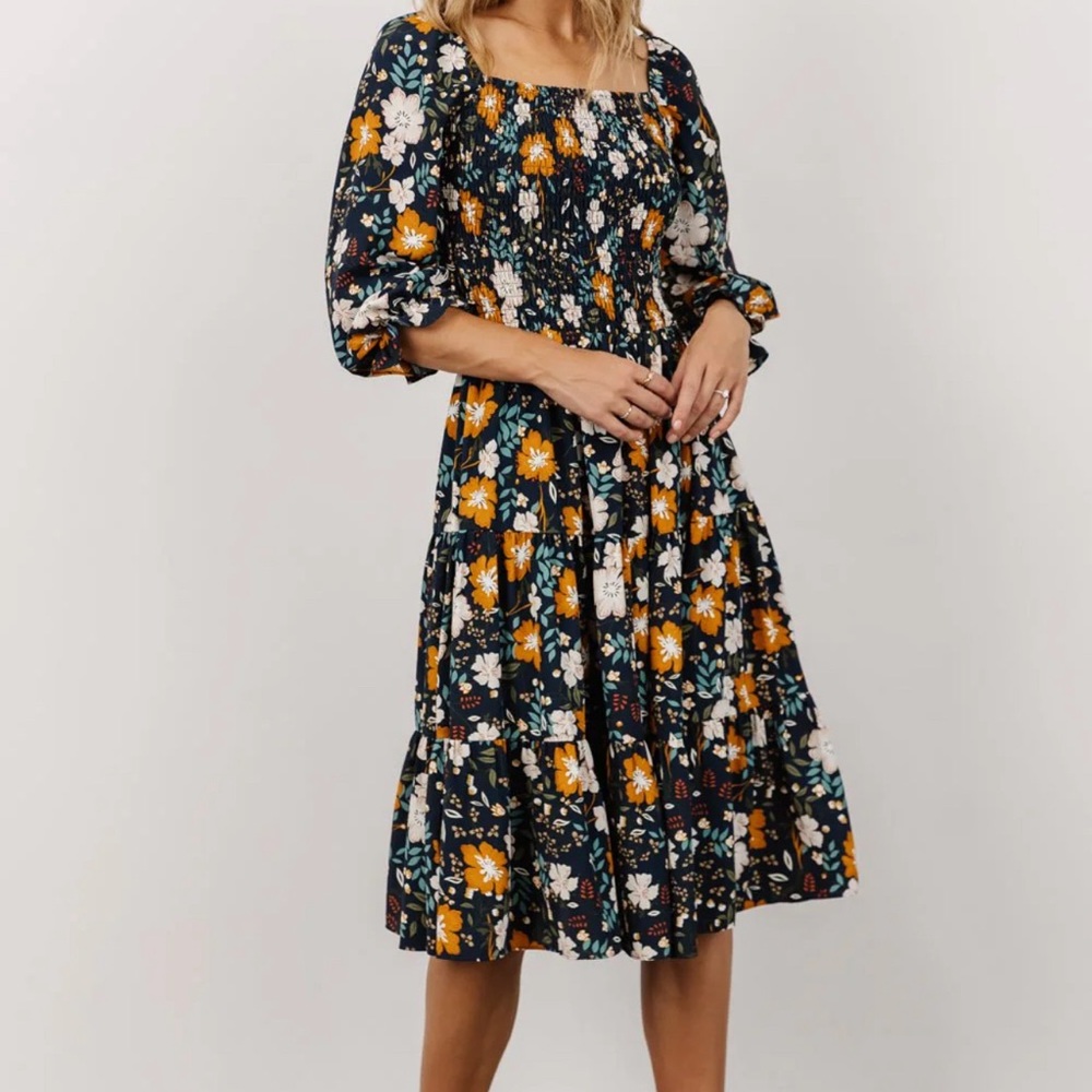 Baltic born Marta smocked dress